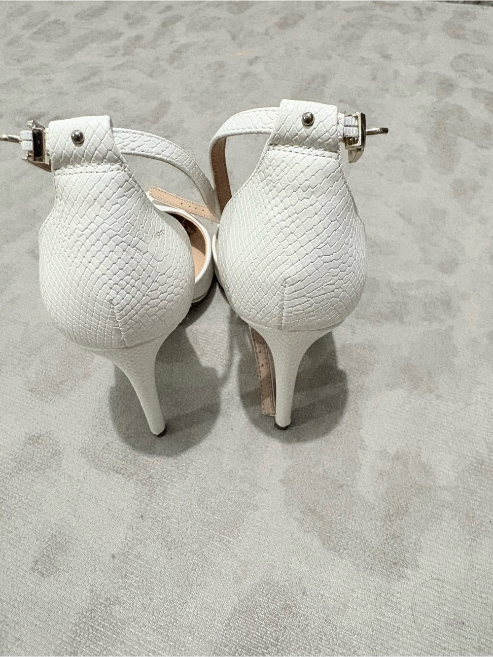 Call It Spring White Pointed Ankle-Strap Heels - Picture 2 of 3